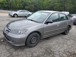 Salvage cars for sale at Austell, GA auction: 2005 Honda Civic LX