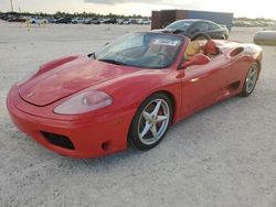 Ferrari Vehiculos salvage en venta: 2001 Ferrari 360 Spider