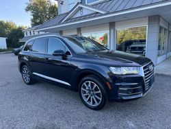 Salvage cars for sale at North Billerica, MA auction: 2017 Audi Q7 Prestige