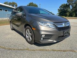 Salvage cars for sale at North Billerica, MA auction: 2018 Honda Odyssey EXL