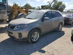 Salvage cars for sale at Wichita, KS auction: 2015 KIA Sorento LX