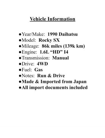 1990 Daihatsu Rocky