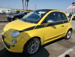 Salvage cars for sale at Van Nuys, CA auction: 2012 Fiat 500 Lounge