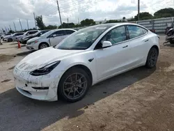 Salvage cars for sale at Miami, FL auction: 2022 Tesla Model 3