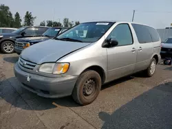 Toyota Sienna ce salvage cars for sale: 2001 Toyota Sienna CE