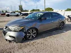 Salvage cars for sale at Miami, FL auction: 2016 Nissan Maxima 3.5S