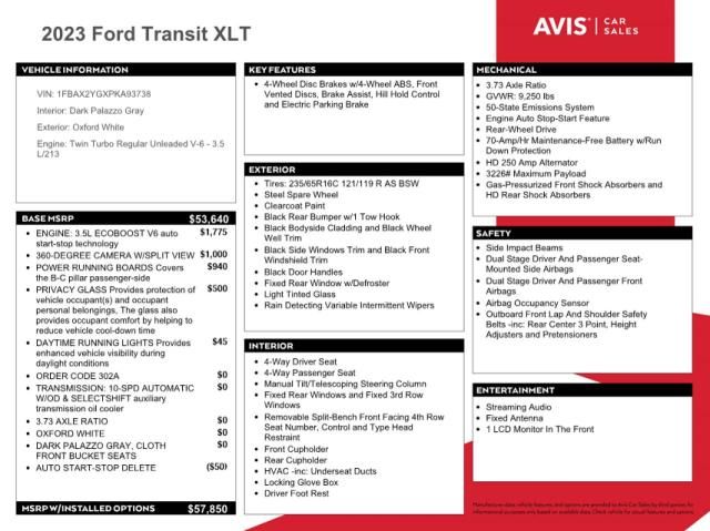 2023 Ford Transit T-350