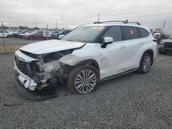 Salvage cars for sale at Eugene, OR auction: 2022 Toyota Highlander Platinum