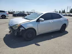 Salvage cars for sale from Copart Rancho Cucamonga, CA: 2015 Toyota Corolla L