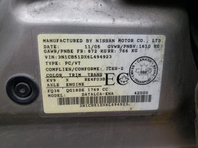 2006 Nissan Sentra 1.8