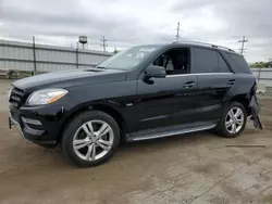 Salvage cars for sale at Chicago Heights, IL auction: 2012 Mercedes-Benz ML 350 4matic