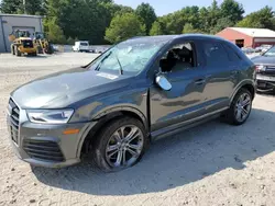 Salvage cars for sale at Mendon, MA auction: 2018 Audi Q3 Premium