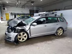 Salvage cars for sale at Candia, NH auction: 2017 Volkswagen Golf Sportwagen S