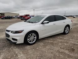 Salvage cars for sale at Temple, TX auction: 2016 Chevrolet Malibu LT