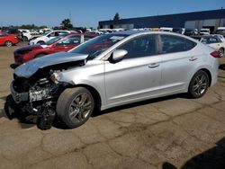 Hyundai salvage cars for sale: 2018 Hyundai Elantra SEL