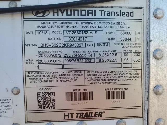 2019 Hyundai Trailer