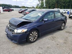 Honda salvage cars for sale: 2009 Honda Civic EX