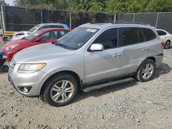 Salvage cars for sale at Waldorf, MD auction: 2012 Hyundai Santa FE Limited