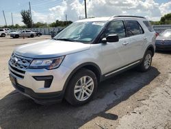 Salvage cars for sale at Miami, FL auction: 2019 Ford Explorer XLT