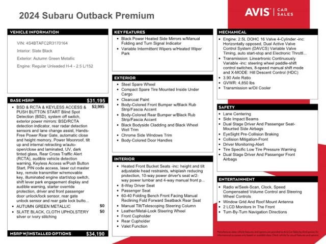 2024 Subaru Outback Premium