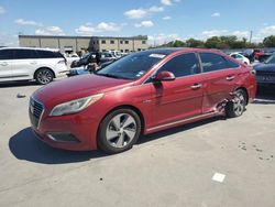 Salvage cars for sale from Copart Wilmer, TX: 2016 Hyundai Sonata Hybrid