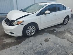 Salvage cars for sale at auction: 2012 Honda Civic EX