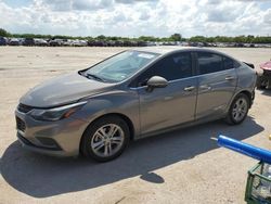 Salvage cars for sale at San Antonio, TX auction: 2018 Chevrolet Cruze LT