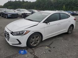 Salvage cars for sale at Exeter, RI auction: 2018 Hyundai Elantra SEL