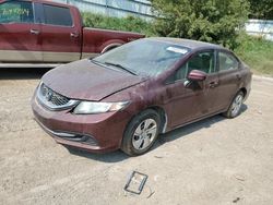 Salvage cars for sale at Davison, MI auction: 2014 Honda Civic LX