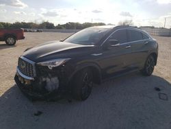 Salvage cars for sale at San Antonio, TX auction: 2022 Infiniti QX55 Luxe