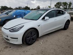 Salvage cars for sale at Riverview, FL auction: 2019 Tesla Model 3