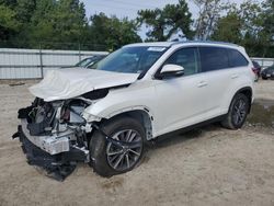 Salvage cars for sale at Hampton, VA auction: 2019 Toyota Highlander SE