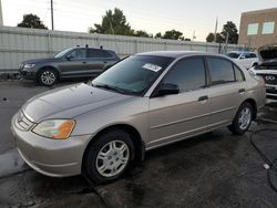 Salvage cars for sale at Littleton, CO auction: 2001 Honda Civic LX