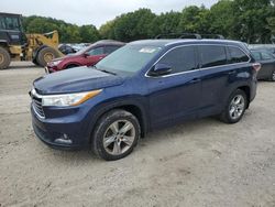 Salvage cars for sale at North Billerica, MA auction: 2015 Toyota Highlander Limited