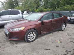 Salvage cars for sale at Candia, NH auction: 2015 Ford Fusion S