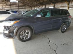 Carros salvage sin ofertas aún a la venta en subasta: 2016 Toyota Highlander LE