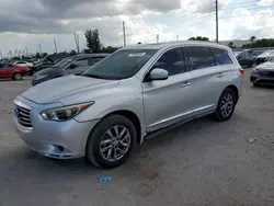 Salvage cars for sale at Miami, FL auction: 2014 Infiniti QX60