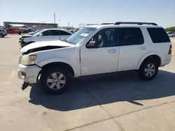 Salvage cars for sale at Grand Prairie, TX auction: 2010 Ford Explorer XLT