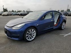 Salvage cars for sale at Rancho Cucamonga, CA auction: 2019 Tesla Model 3