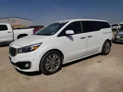 Salvage cars for sale at Amarillo, TX auction: 2016 KIA Sedona SXL