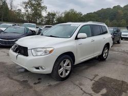 Salvage cars for sale at Ellwood City, PA auction: 2010 Toyota Highlander Limited