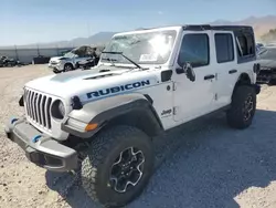 Salvage cars for sale at Magna, UT auction: 2021 Jeep Wrangler Unlimited Rubicon 4XE