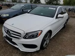 Salvage cars for sale at Elgin, IL auction: 2016 Mercedes-Benz C 300 4matic