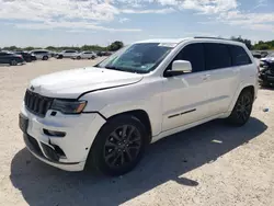 Salvage cars for sale at San Antonio, TX auction: 2018 Jeep Grand Cherokee Overland