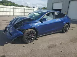 Salvage cars for sale at Assonet, MA auction: 2022 Tesla Model Y