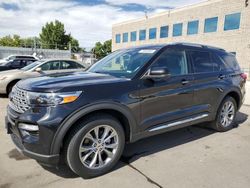 Salvage cars for sale at Littleton, CO auction: 2020 Ford Explorer Limited