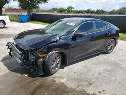 Salvage cars for sale at Orlando, FL auction: 2021 Honda Civic EX