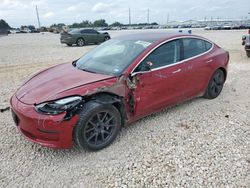 Salvage cars for sale at Taylor, TX auction: 2018 Tesla Model 3