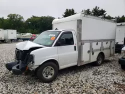 Salvage trucks for sale at West Warren, MA auction: 2017 GMC Savana Cutaway G3500