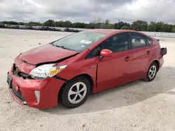 Salvage cars for sale at San Antonio, TX auction: 2012 Toyota Prius